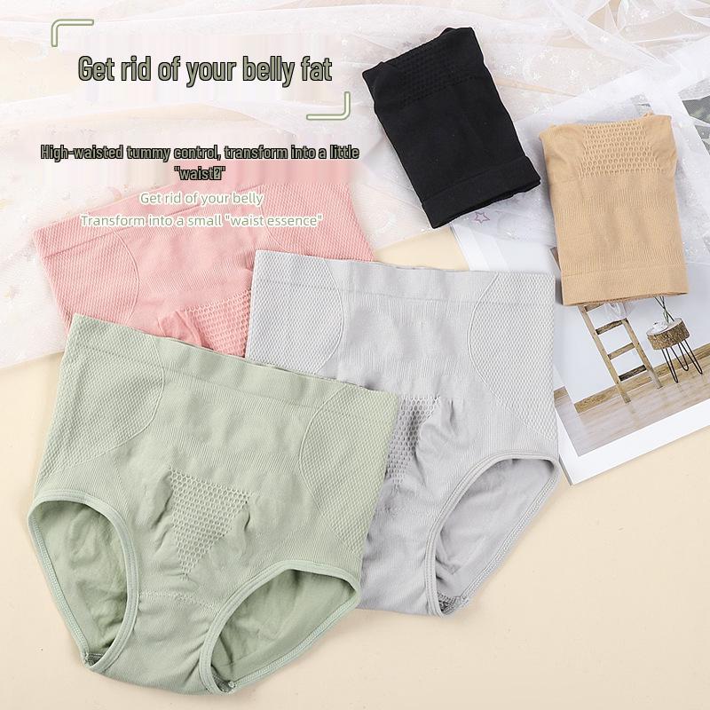 Seamless Honeycomb Breathable Plus Size Women's High Waist Tummy Control Body Shaper Panties
