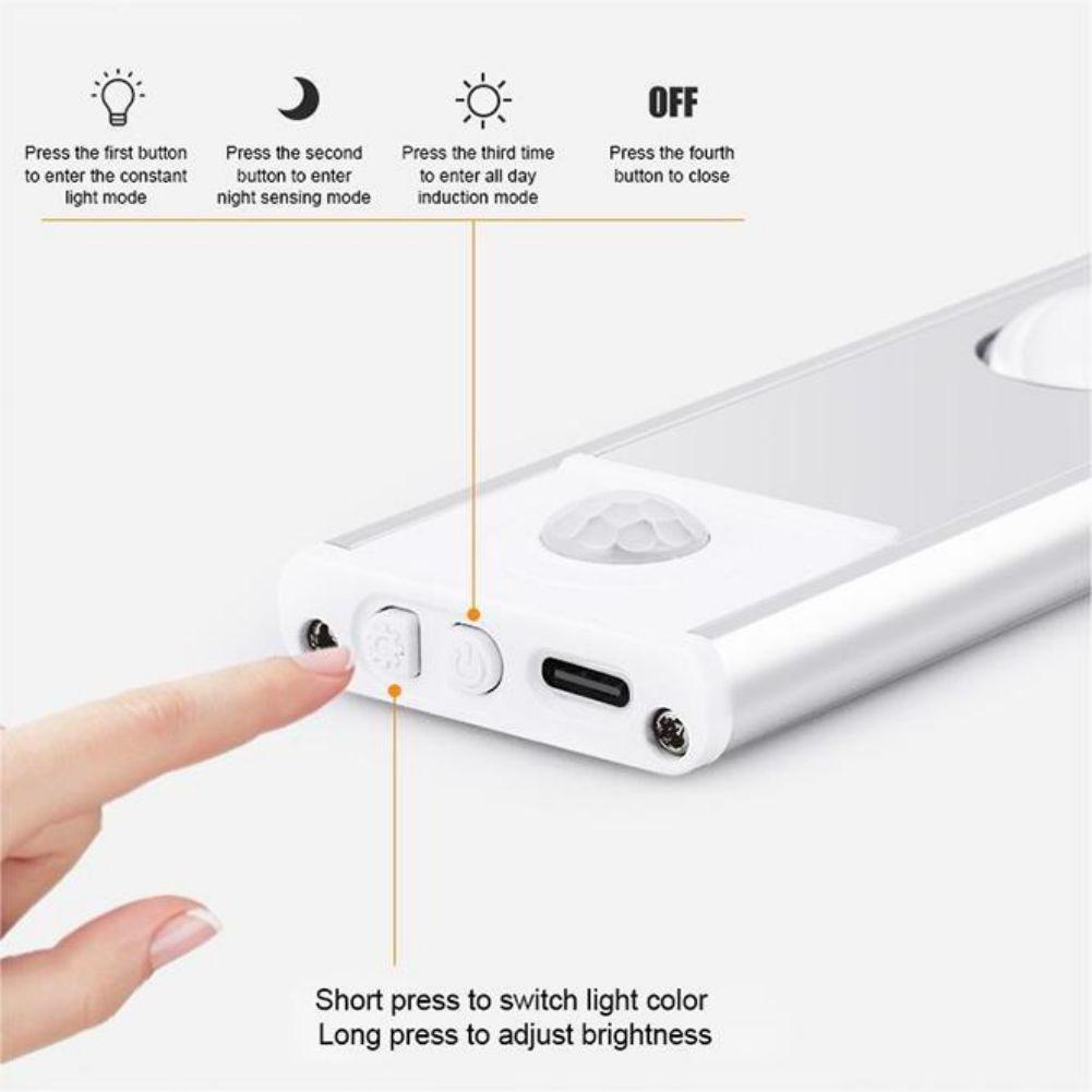 Under Cabinet Lights Led Light Strip 3 Induction Modes 3 Lighting Modes