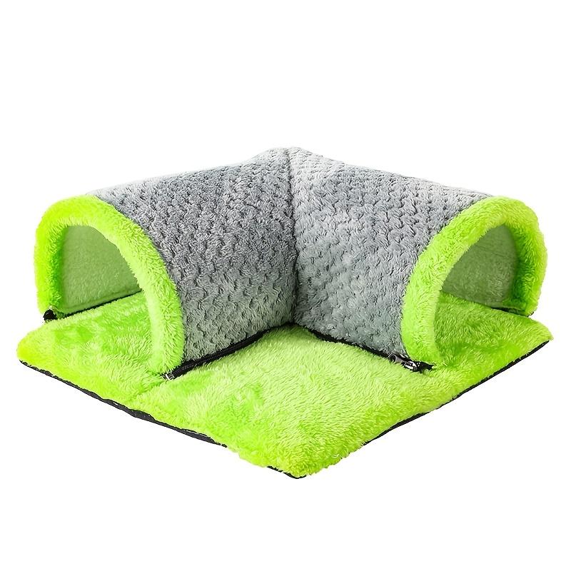 Warmer Meerschweinchen Versteck Tunnel Bett, Weiche Abnehmbare Meerschweinchen Tunnel und Röhren für Käfig, Meerschweinchen Verstecke Fleece für Ratte, Stabil