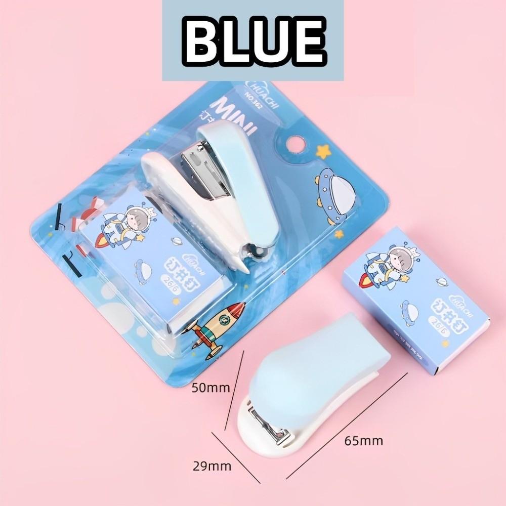 Macaron Color Mini Stapler Cartoon Design Test Paper Stapler Cute Bookbinding Machine  School Use