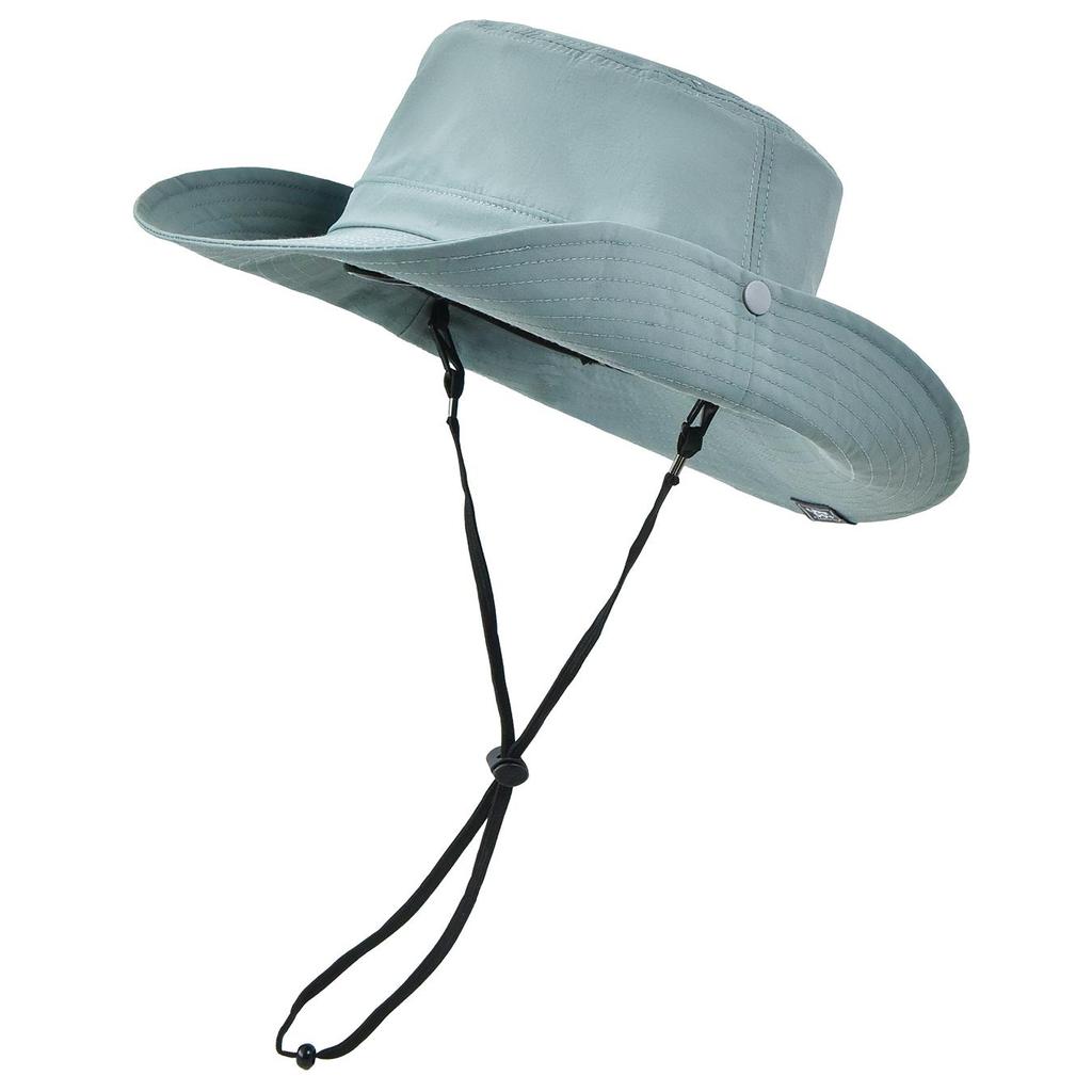 Chapeau seau de protection solaire avec mentonnière coupe-vent, Chapeau de pêche d'extérieur à large bord pour hommes femmes