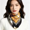 Magnetic silk scarf buckle chain silk scarf small square scarf spring, autumn and winter advanced sense matching shirt scarf neck protection scarf wom