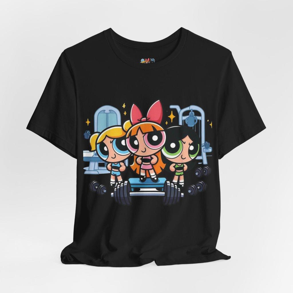 Powerpuff Girls Fitness Tee – Unisex Cartoon Workout and kids tshirt for Fans Who Live the Language They Love!