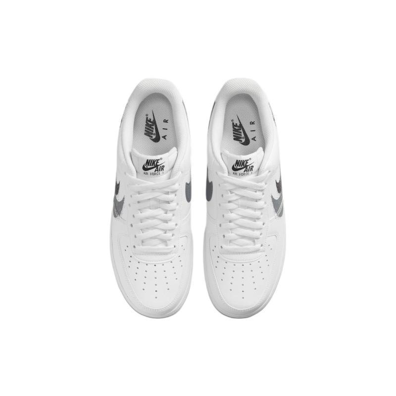 Nike Air Force 1 Low '07 Spray Paint Swoosh White Black Grey Sneakers FD0660-100