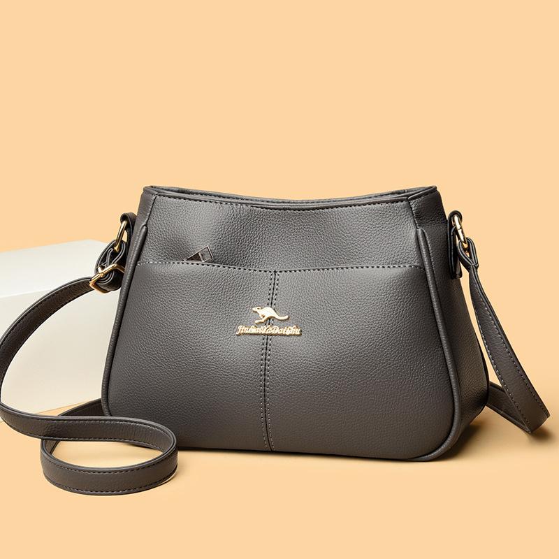 Elegant Simple and Classic Soft Leather Texture Large Capacity Versatile for Commuting Casual Single-shoulder Bag