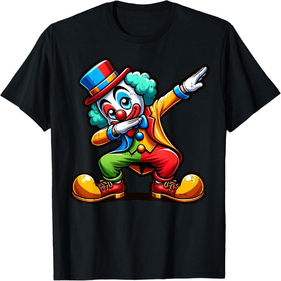 Clown Dabbing Funny Dancing Dab Boys Girls Kids T-Shirt XXXXXL чёрный