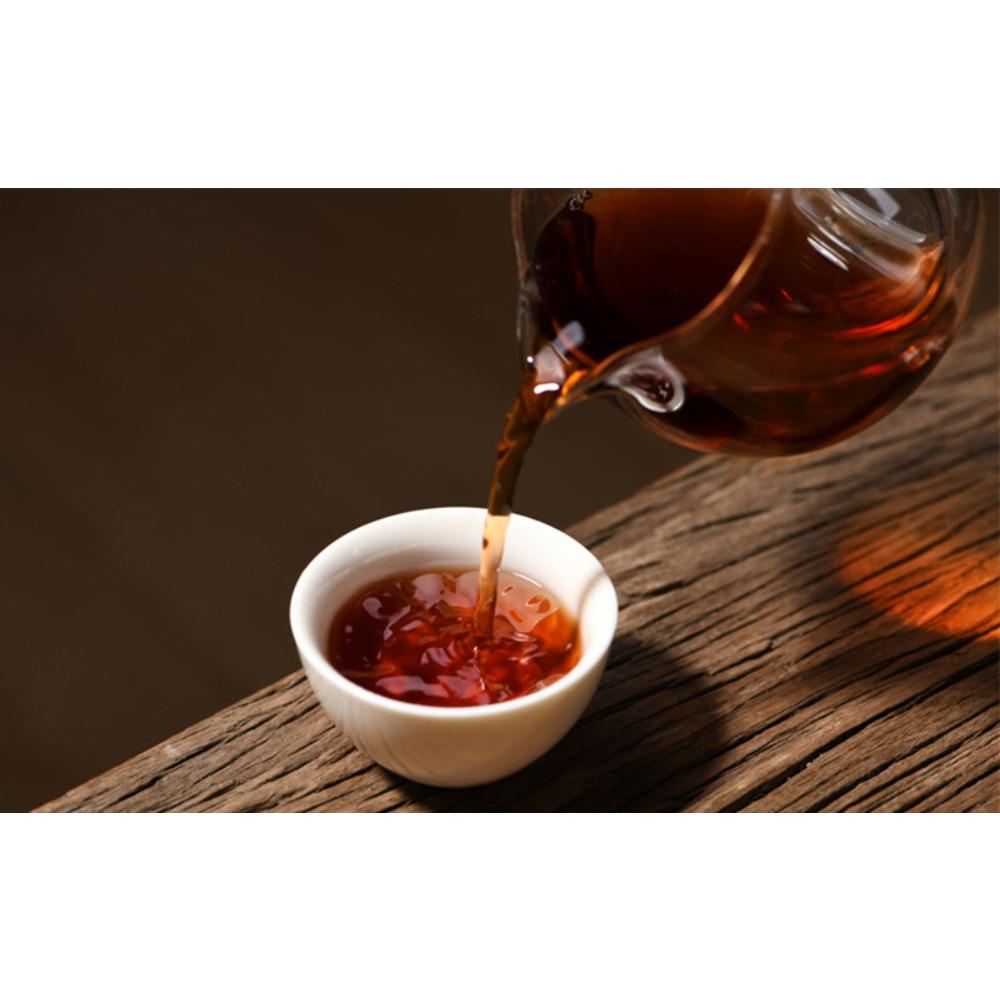 Puerh Tea Cake Ripe 500g Natural Herbal Energy Boost for Men Organic Loose Leaf