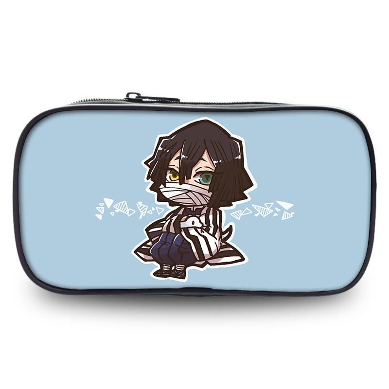 Cute Demon Slayer Pen Pouch Large Capacity Oxford Fabric Versatile Pencil Bag