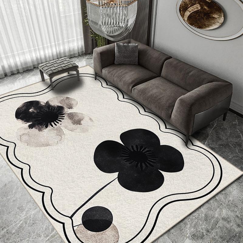 Imitated Cashmere Wabi-Sabi Light Luxury Thick Coffee Table Blanket Ins Cream Style Modern Simple Sofa Floor Mat Carpet Living Room
