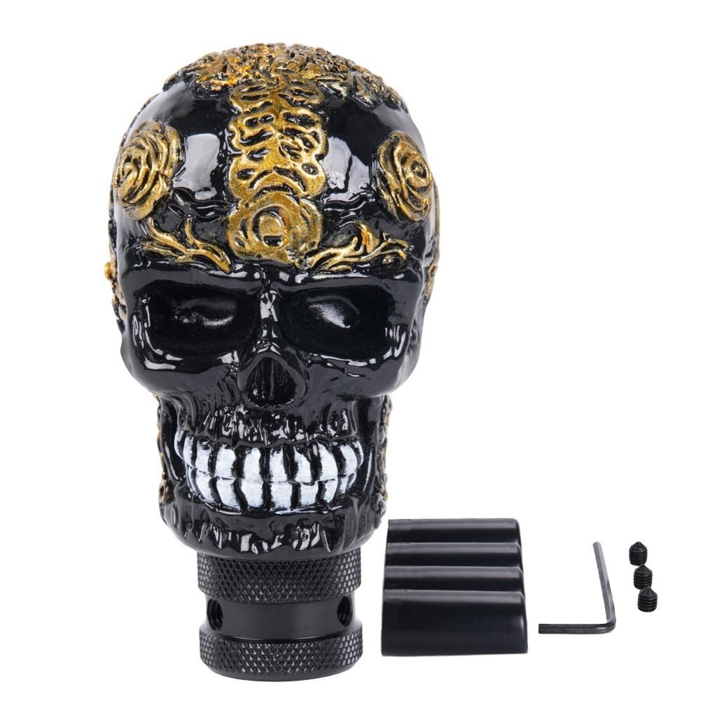 Unique Skull Pattern Car Gear Shift Knob with Stable Attachment and Long Lasting Material for Smooth Shifting Experience
