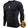 Men's Sports Running T Shirt+ Pants Fleece Thermal Quick Drying Clothes Winter Warm Long Sleeve Tops & Trousers for Running Fitness Training