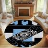 Manchester City FC Print Round Rug, Washable Floor Carpet, For Entryway Dorm Laundry Room Office Study, Home Decor Birthday Christmas Gift