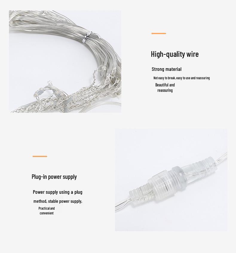 Starry Sky Waterproof Icicle Curtain Fairy Lights for Outdoor Decoration