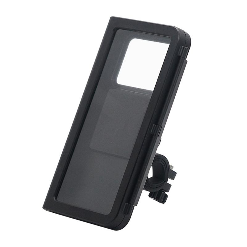 Bike Phone Mount Waterproof, Motorcycle Phone Mount with Aluminum Handlebar Mount Base Touching Screen Phone Case