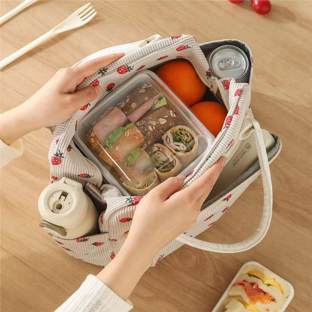 Large Capacity Corduroy Hand-Held Bag Waterproof Lady's Crossbody Bag for Commuting
