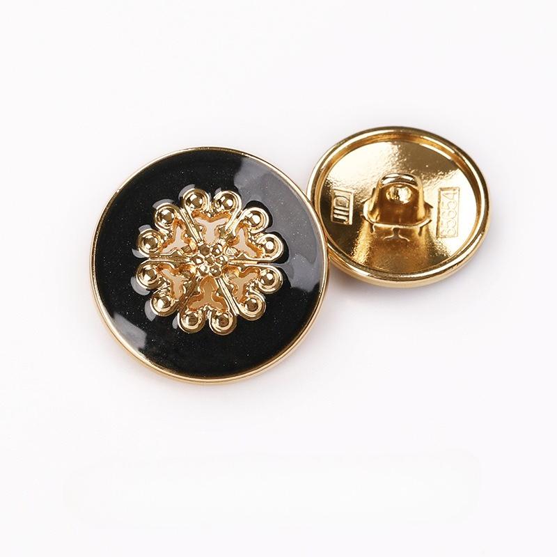 10pcs Beautiful Buttons 15/18/23mm Metal Floral Buttons Woman's Clothing Accessories