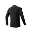 Anta Lightweight Warm Fleece Sports Simple Pullover Thermal Long Sleeve Knit Top Men tops Basic-Black 152547401R-3