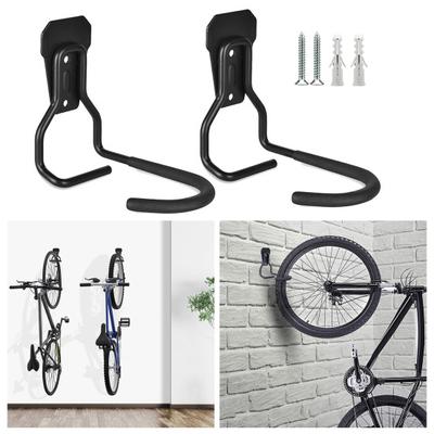 1/2 soportes para bicicletas de pared para interior, gancho para colgar bicicletas de montaña, estante de almacenamiento para bicicletas para garaje y techo