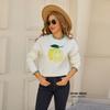 Lemon Jacquard Pullover Sweater Autumn and Winter New Versatile Round Neck Sweater Top