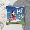 Cartoon C-Cupheads Pillow Case Square Double-Sided Printing Sofa Cushion Cover Pillowcase Bedroom Bedside
