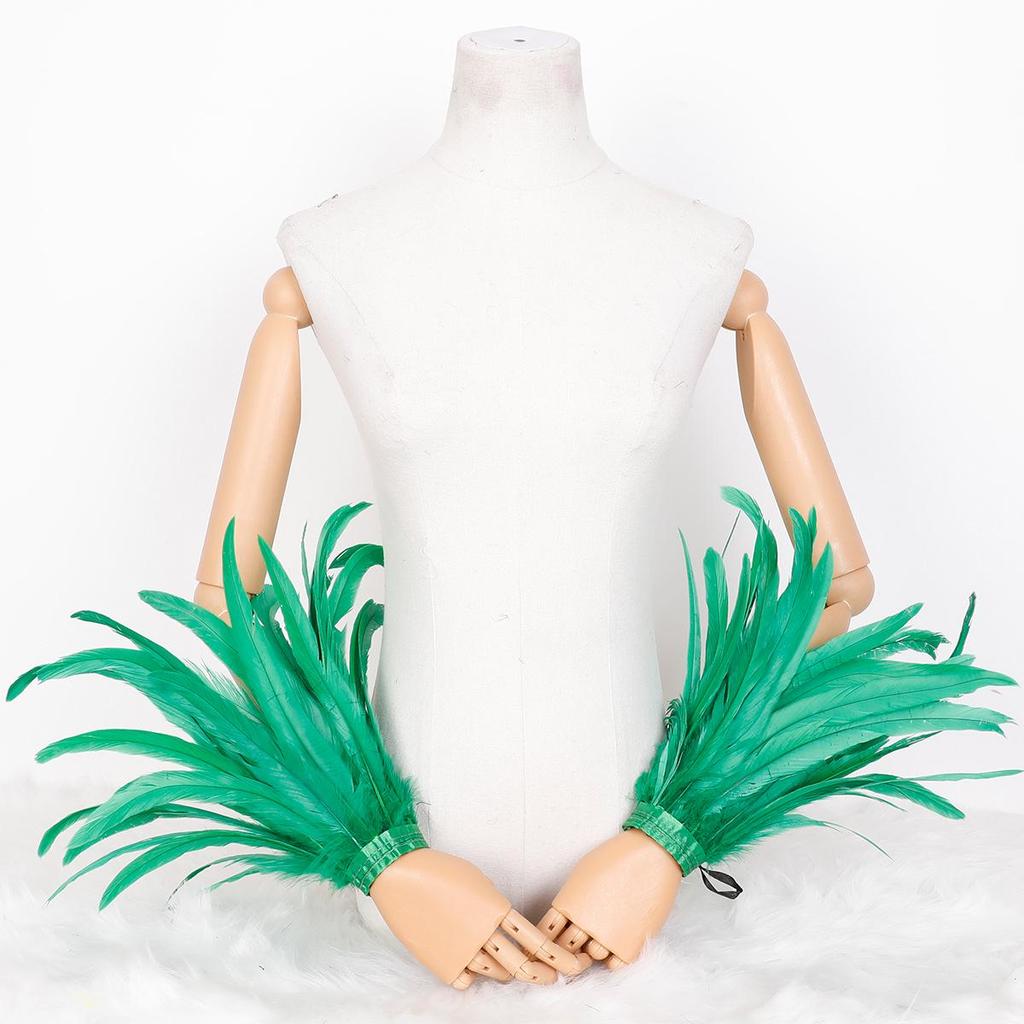 Large Feather Bracelet Cuffs for Halloween & Christmas Costumes