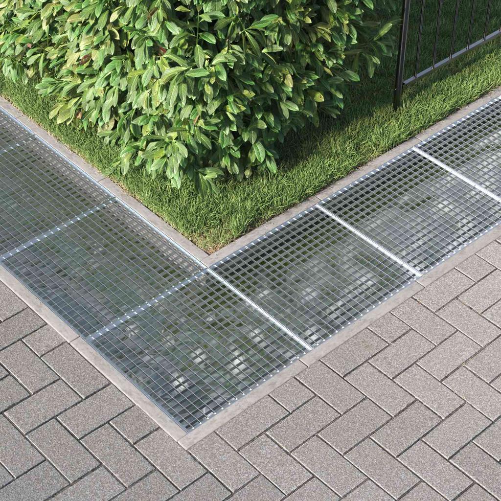 vidaXL Grille Silver 60 X 60 X 2 Cm Hot-dip Galvanized Steel