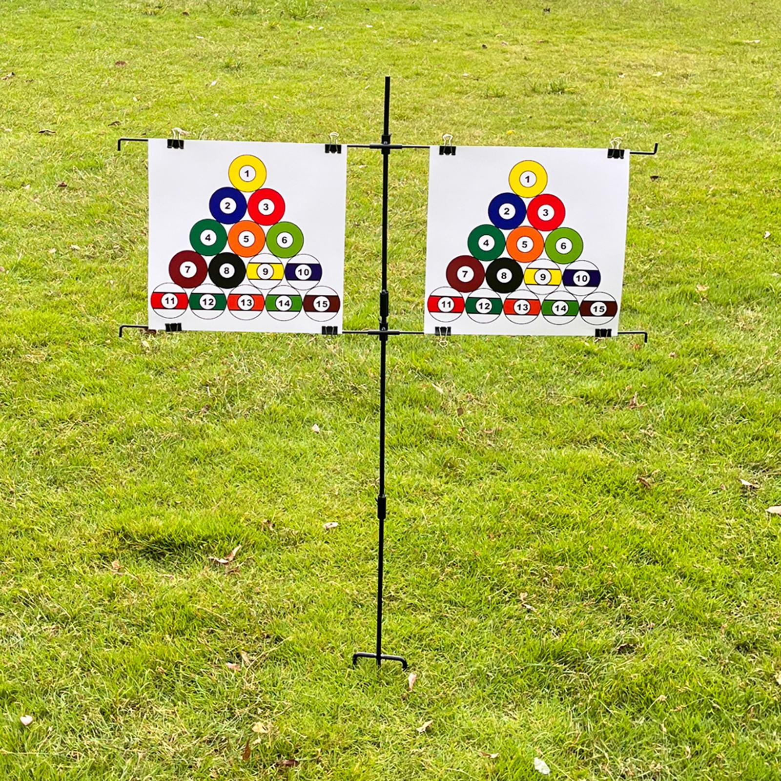 

Target Stand Holder Range Practice Double Durable Steel Archery Outdoors Activities
