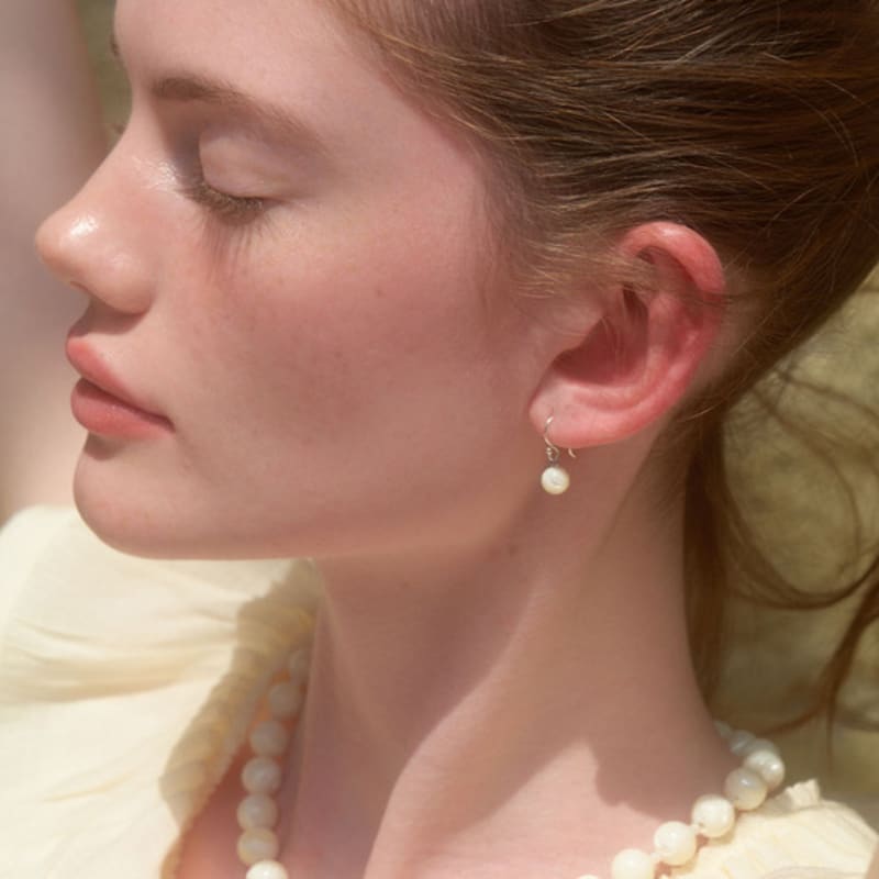 LOVE ME MONSTER [Silver] Petit Gem Drop Earrings (L242MER020)