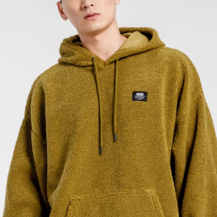 Vans Solid Color Hooded Pullover Sweatshirt Men tops Yellow VN0A54O5ZBN