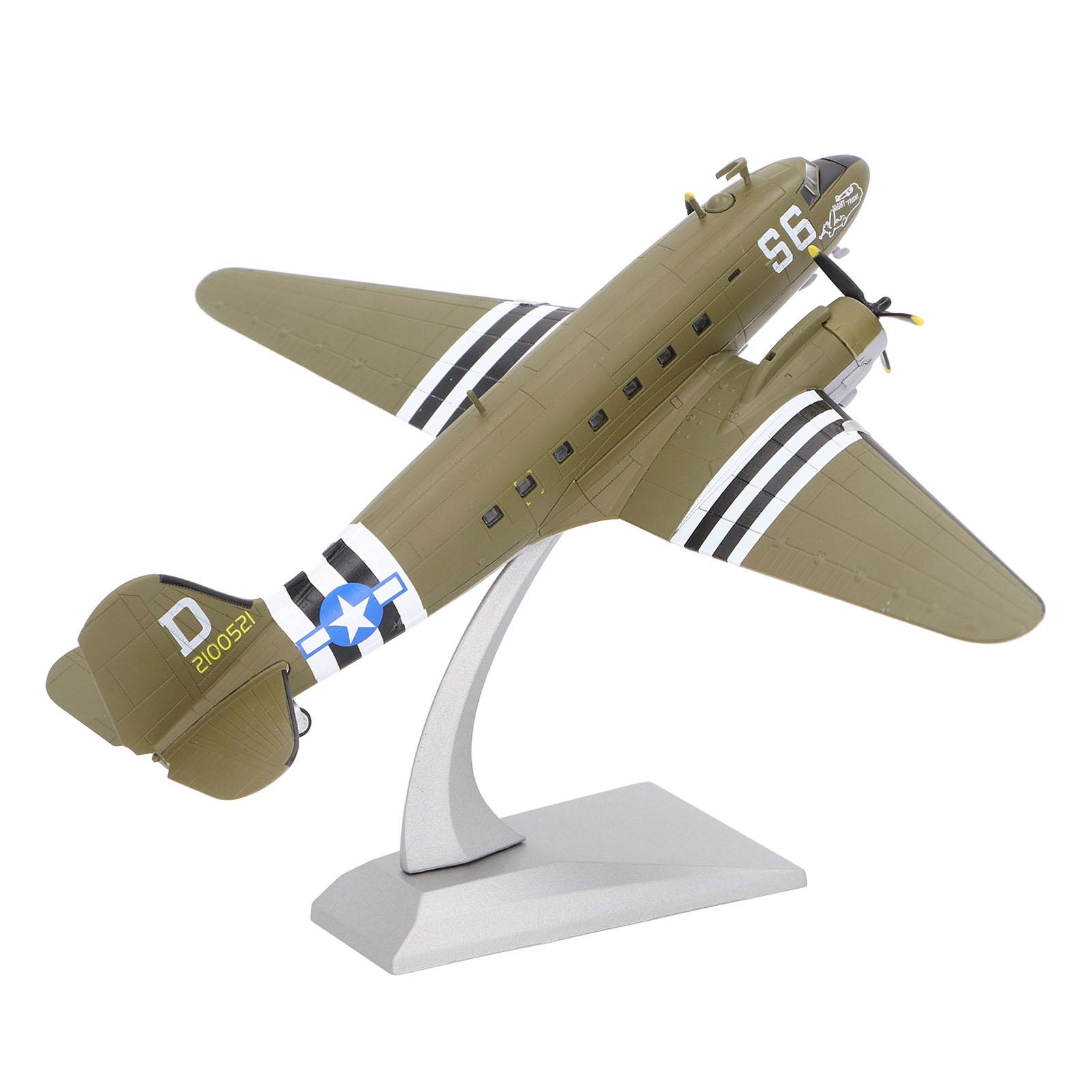

Airplane Model Toy 1:100 C47 DC3 Alloy Simulated Transporter Display Model Plane
