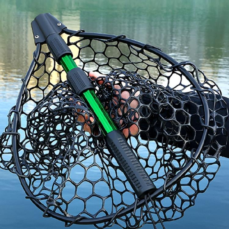 Anti Tangles Silicones Meshes Fishing Net Light Weight Aluminum Alloys Retractable Handle For Outdoor Lover
