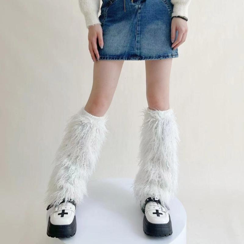 Plüsch-Beinwärmer Heiße Mädchen-Accessoires Hohe Wadenstiefel-Socken Abdecksocken