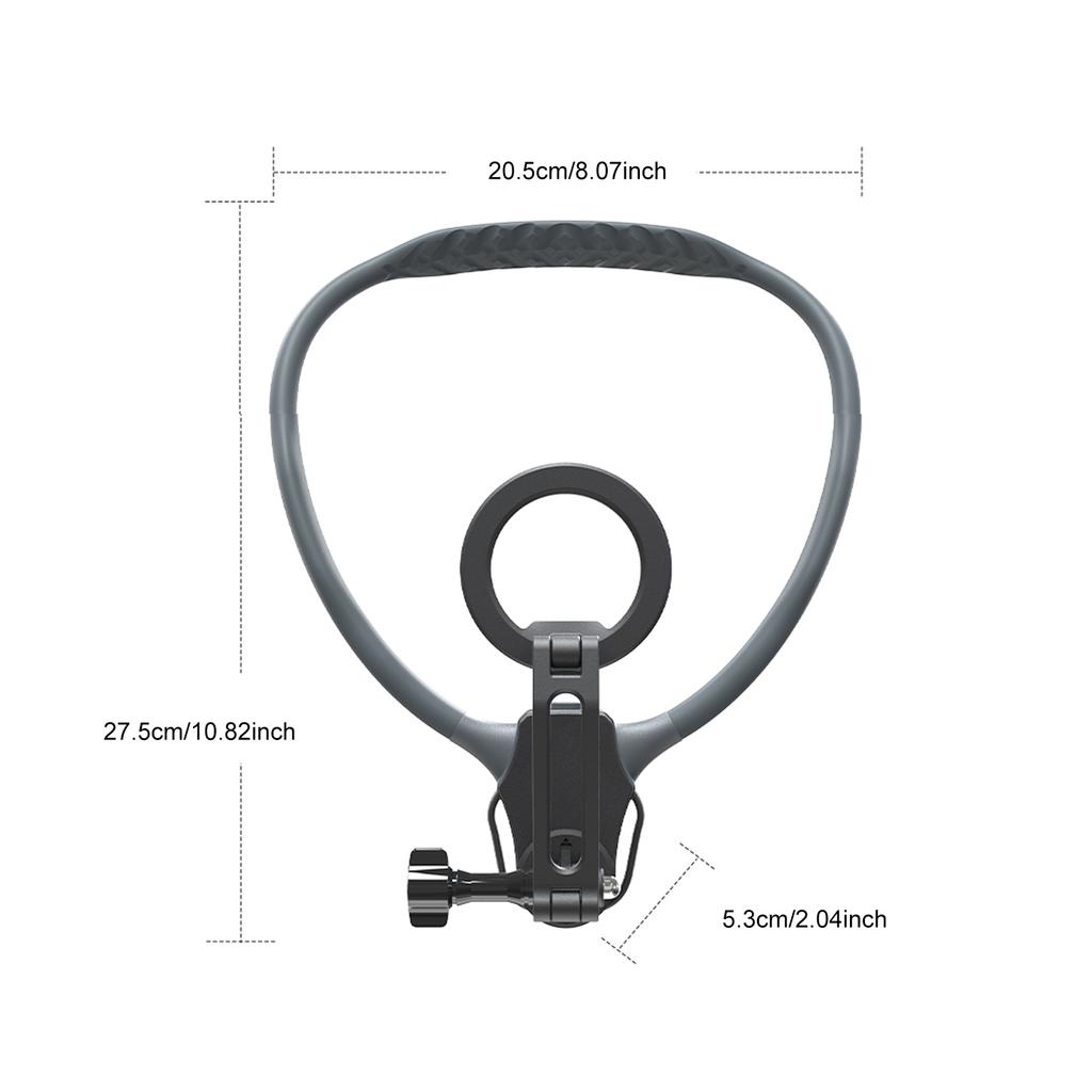 Uniwersalny magnetyczny uchwyt na szyję do telefonów, stojak na telefon, obrót o 360 stopni, zestaw głośnomówiący na szyję