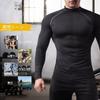 Sillictor Long Sleeve High Neck Compression Power Stretch Sports All UV Size Men's Top, Undershirt, Season, Protection, Cooling, Quick-Drying,