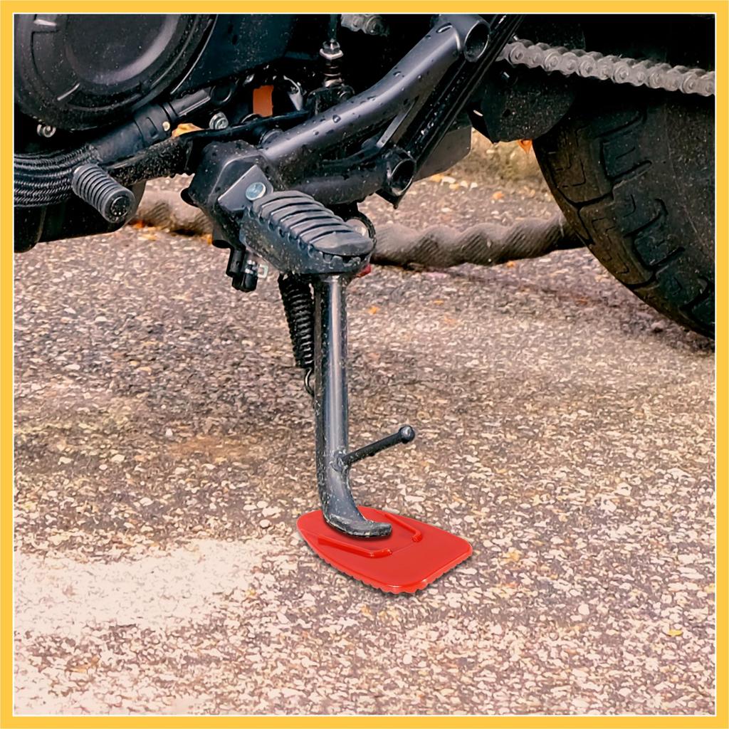 BULLSPANN Motorcycle Kickstand Pad Support Plate Pad Side Stand Extension