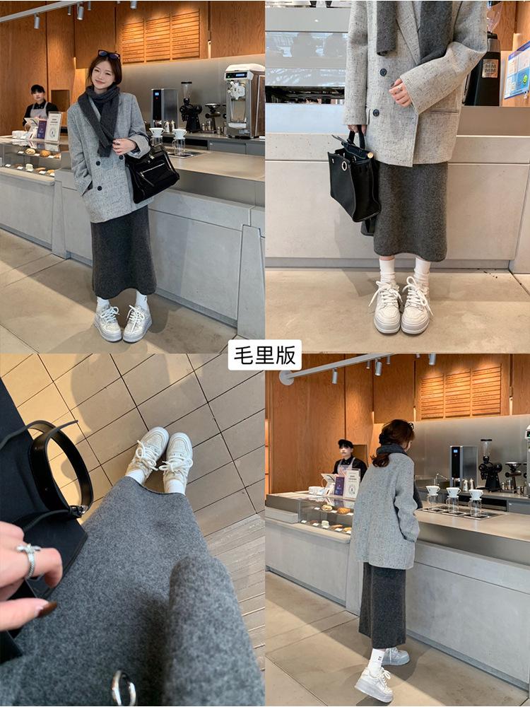 

[Su Yinyin of the same style] 5.5cm water floating~ waste soil old thick sole heightening casual little white dirty board shoes 40