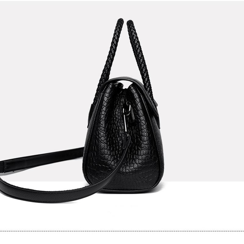 Fashion Crocodile Shoulder Bag Women High Capacity Crossbody Bag Ladies Luxury Brand Designer Leahter Handbags Commute Tote Bag
