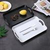 With Handles Food Serving Trays Wood Grain Fruit Plate Non Slip Kitchen Table Trays  Breakfast