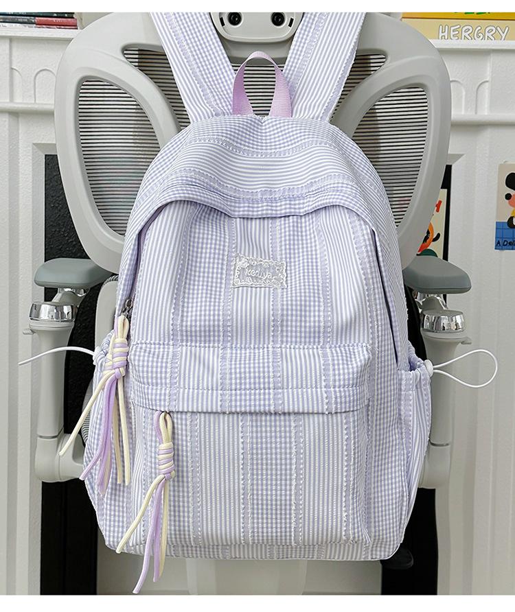 Schoolbag Korean ins Simple School Bag Junior High School Student Versatile Class Commuter Backpack Lightweight Large Capacity Travel Backpack