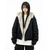 2KWEIRD Women's Winter Thickened Fur Collar Warm Jacket Zipper Hoodie Couple Fashion Fashion Fashion Casual Loose Jacket Top