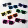 Retro Pixelated Glasses Lightweight Durable Plastic Frames for Photo Booths, Birthdays, Bachelorette Parties, Gaming Events