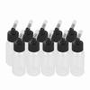 Box of 10-Each 1.2-Ounce(35 )  Brush Bottles Paint Storage Bottles PP Jar and Cover with Scale Line  -proof for Dual-Action Siphon Feed   Brus
