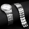 Sibehill 20mm Replacement Stainless Steel Watch Band for Swatch, with Adjustment Tool, Arched Concave Mounting Type