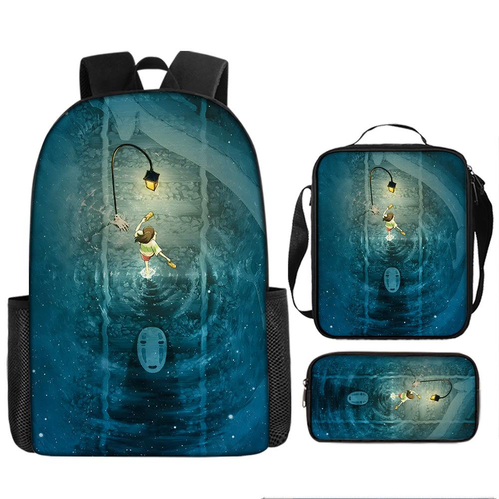 Elementary and Secondary School Students Spirited Away School Bag Hayao Miyazaki Children's Fashion Backpack Waterproof Large Capacity Backpack