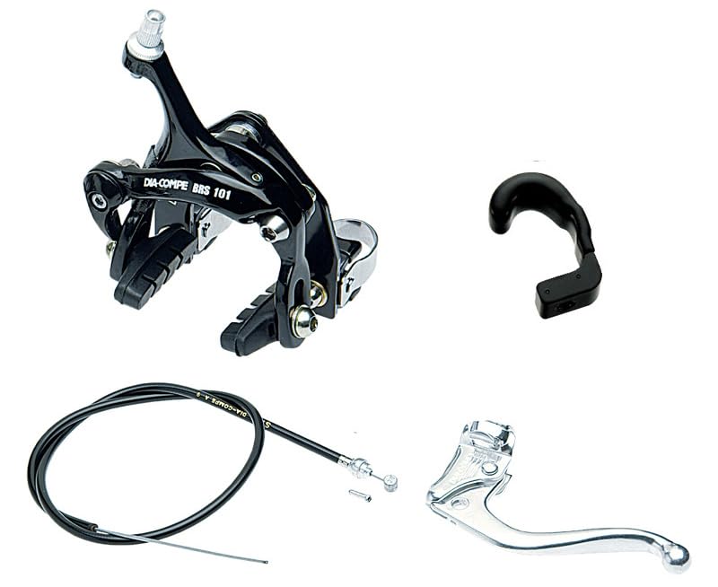 

101 Трековый тормоз передний овальный DIA-COMPE комплект, черный, чёрный