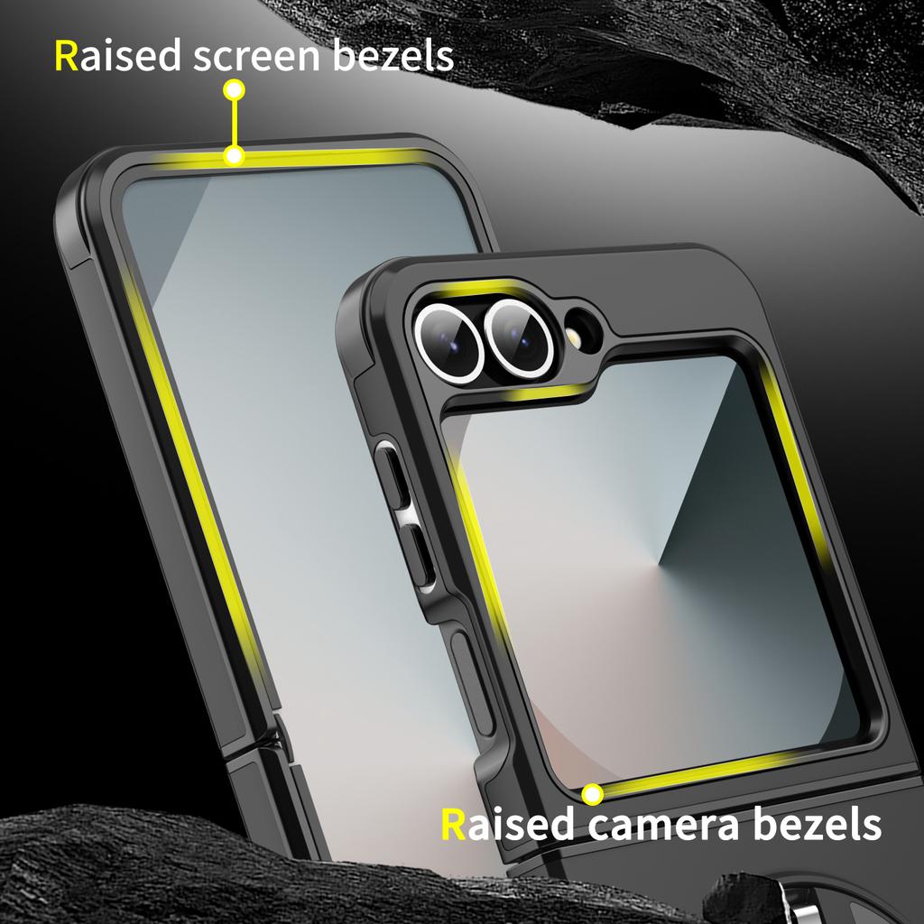 Anti-Drop Non-Slip Magnetic Ring Holder Case For Samsung Galaxy Z Flip7 5G Flip 7 Zflip7 Flip6 Flip 6