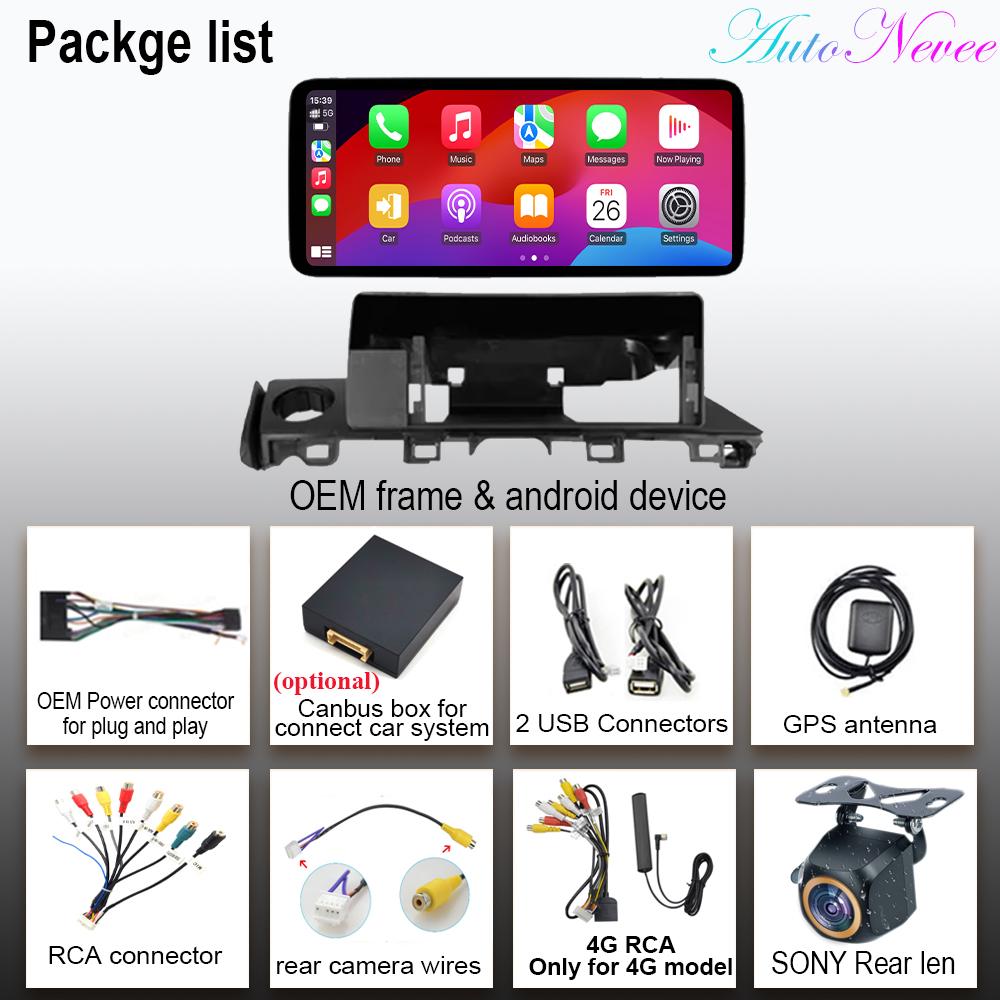 12.3 Inch Carplay Android Auto For Mazda 6 Atenza 3 GJ GL 2015 - 2018 Auto Radio GPS Navigation Multimedia Player NO 2din DVD BT