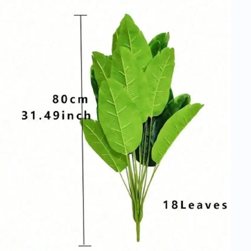 1pc Artificial Plants Large Tropical Palm Tree Fake Banana Plants Leaves Real Touch Plastic Monstera Plant For Home Garden Decor