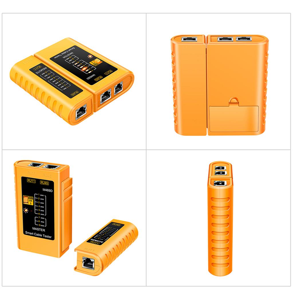 M469D   Cable Tester Pairing Instrument for RJ11 RJ45 Telephone Lines with LED Indicator, On-off CheckingCelsius Shielded   CableCel