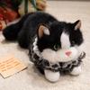 Voiced Simulation Cat Plush Toys Fluffy Simulated Kitten Model Cute Realistic Cat Doll  Kids